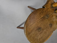Beautiful old farmers tripod chair for decorative use.