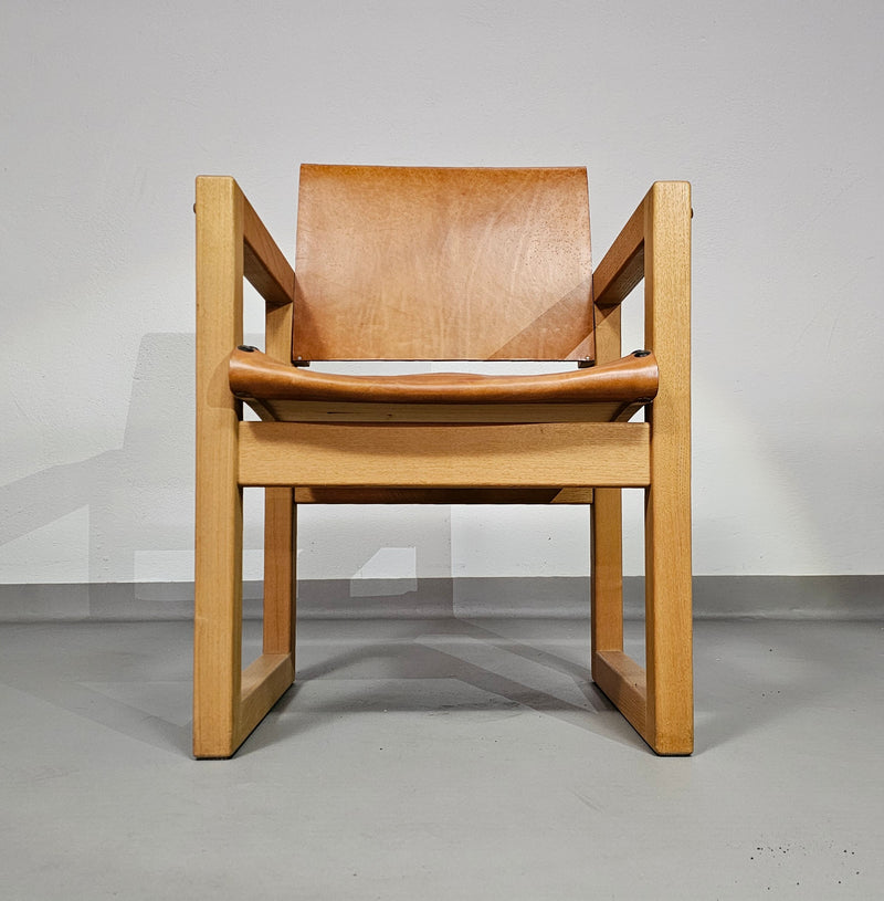 6 x leather dining chair with inflatable seat / leather seat / backrest