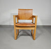 6 x leather dining chair with inflatable seat / leather seat / backrest