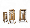 Nesting set bamboo plant stands 1970s