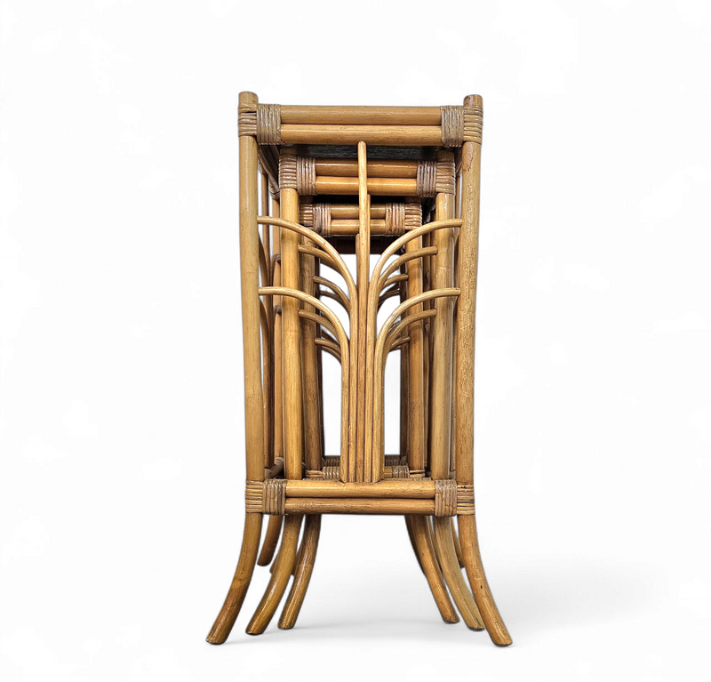 Nesting set bamboo plant stands 1970s
