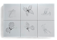 6 x Ceramic tile by Gio Ponti for Ceramica Bardelli