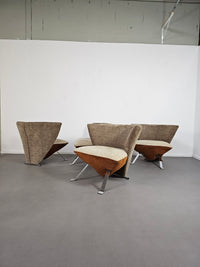 4 x Jada chair duo tone by Giorgio Saporiti for il Loft