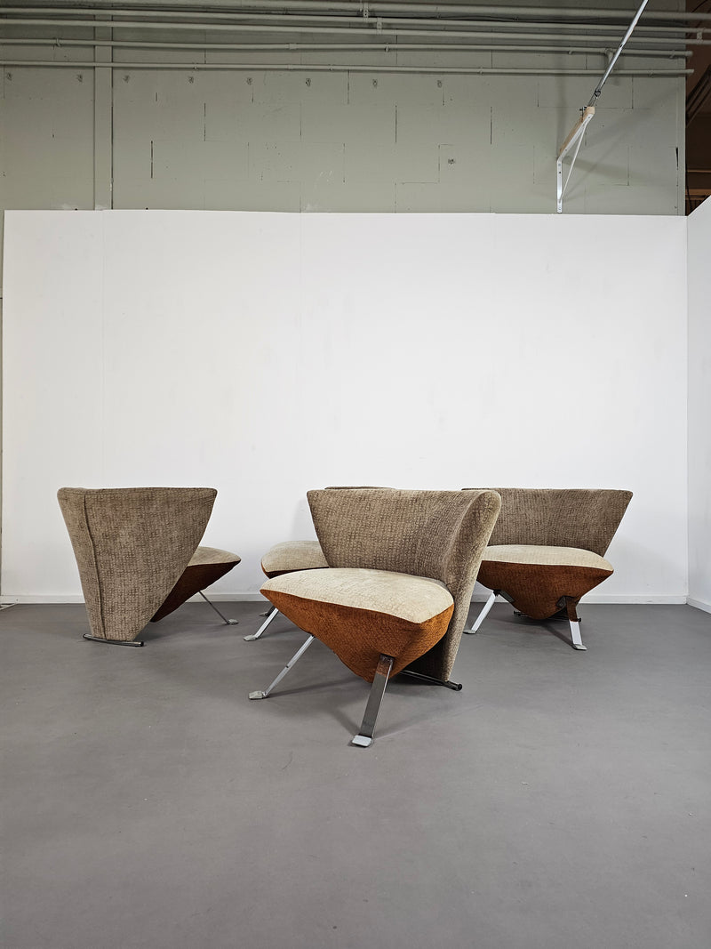 4 x Jada chair duo tone by Giorgio Saporiti for il Loft