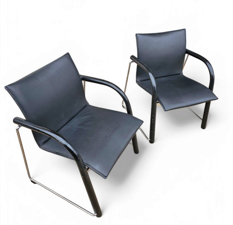 2 x Thonet S340 / black leather / wulf Schneider / Ulrich Böhme