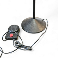 Adjustable / Conical Glass and Black Metal Floor Lamp by Tronconi, 1970s, Italy