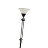 Adjustable / Conical Glass and Black Metal Floor Lamp by Tronconi, 1970s, Italy