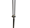 Adjustable / Conical Glass and Black Metal Floor Lamp by Tronconi, 1970s, Italy