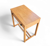 Solid oak side table 1970s