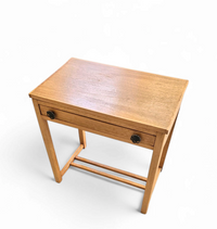 Solid oak side table 1970s
