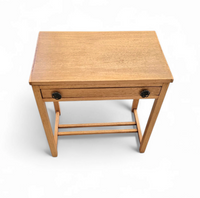 Solid oak side table 1970s