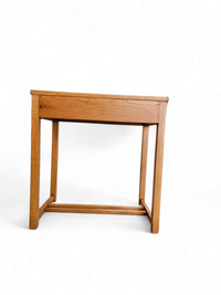 Solid oak side table 1970s