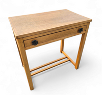 Solid oak side table 1970s