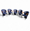 6 x Costantini arm chair /dark blue leather