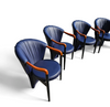 6 x Costantini arm chair /dark blue leather