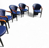 6 x Costantini arm chair /dark blue leather