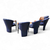 6 x Costantini arm chair /dark blue leather
