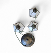 3 light chandelier with glass shades /Art Deco
