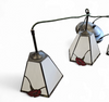 3 light chandelier with glass shades /Art Deco