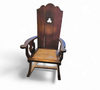 High back / monastry / rush seat armchair 1950s