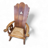 High back / monastry / rush seat armchair 1950s