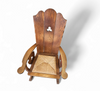 High back / monastry / rush seat armchair 1950s