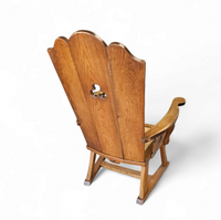 High back / monastry / rush seat armchair 1950s