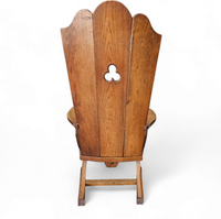 High back / monastry / rush seat armchair 1950s