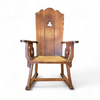 High back / monastry / rush seat armchair 1950s