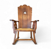 High back / monastry / rush seat armchair 1950s
