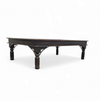 Frenche / brutalist Coffee table / forged / wrought iron / shepherd with dog and his herd 1970s / transparent glass top