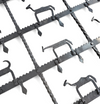 Frenche / brutalist Coffee table / forged / wrought iron / shepherd with dog and his herd 1970s / transparent glass top