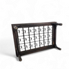 Frenche / brutalist Coffee table / forged / wrought iron / shepherd with dog and his herd 1970s / transparent glass top