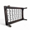 Frenche / brutalist Coffee table / forged / wrought iron / shepherd with dog and his herd 1970s / transparent glass top