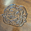 Antique tripot carved folding table / Netherlands / oak /19th century circa 1880.
