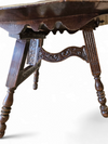 Antique tripot carved folding table / Netherlands / oak /19th century circa 1880.