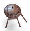 Antique tripot carved folding table / Netherlands / oak /19th century circa 1880.