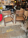 2 x Jacobean Lionel head armchairs
Oak wood / webbing
Early 20th century