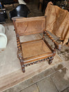 2 x Jacobean Lionel head armchairs
Oak wood / webbing
Early 20th century