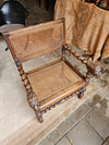 2 x Jacobean Lionel head armchairs
Oak wood / webbing
Early 20th century