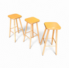 3 x blond oak stools 1970s
Height 65 cm