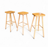 3 x blond oak stools 1970s
Height 65 cm