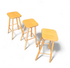 3 x blond oak stools 1970s
Height 65 cm