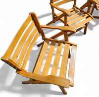 4 x Folding Chairs by Ico & Luisa Parisi for Reguitti, Italy, 1970s,