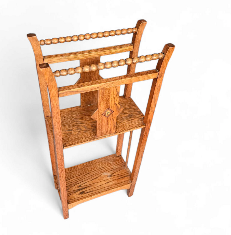 Oak side table / rack 1940s