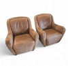 2 x Natuzzi lounge chairs / leather / 1980s