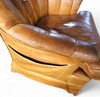 Sheep Leather club chair 1970s with magazine holder
