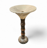 Pegasan Alabaster table lamp / chalice lamp / Spain - 70's