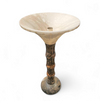 Pegasan Alabaster table lamp / chalice lamp / Spain - 70's