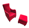 Senta armchair / hocker / ottoman by Gerard van den Berg for Wittmann / red velvet upholstery / marked
Stunning condition